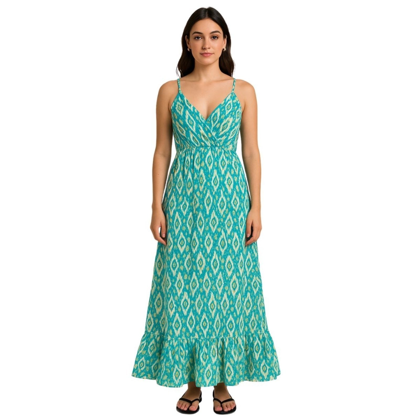 Imagem principal Vestido Indiano FMF Longo com Cintura Ajustável FMF azul