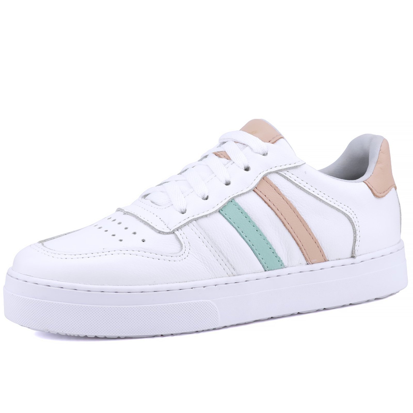 Imagem principal Tênis Casual Mr. Gutt Couro Branco/nude/verde Mr. Gutt branco nude