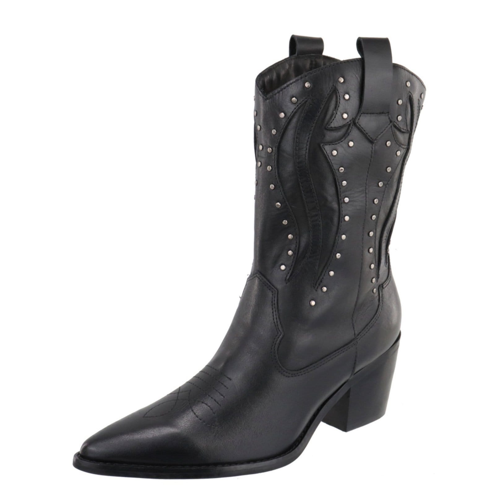 Bota Texana Country Western Cravo em Couro Feminina Maria Paula