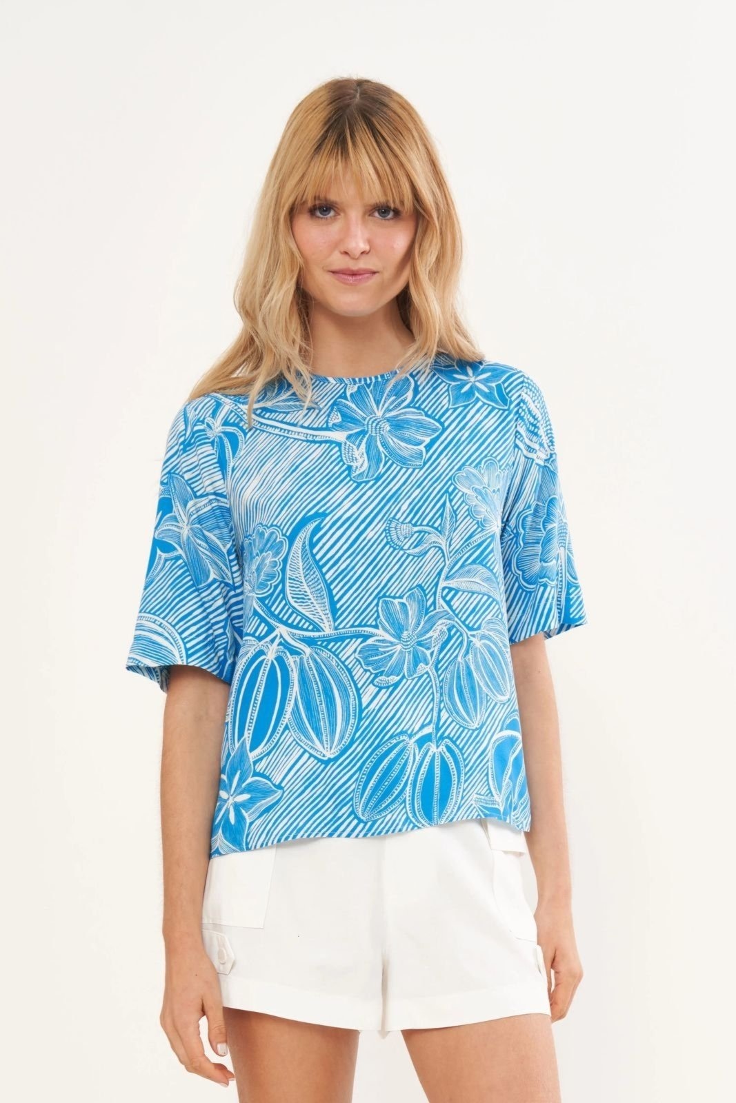 Imagem principal Blusa Estampada Colcci Carambola Trop. Colcci azul