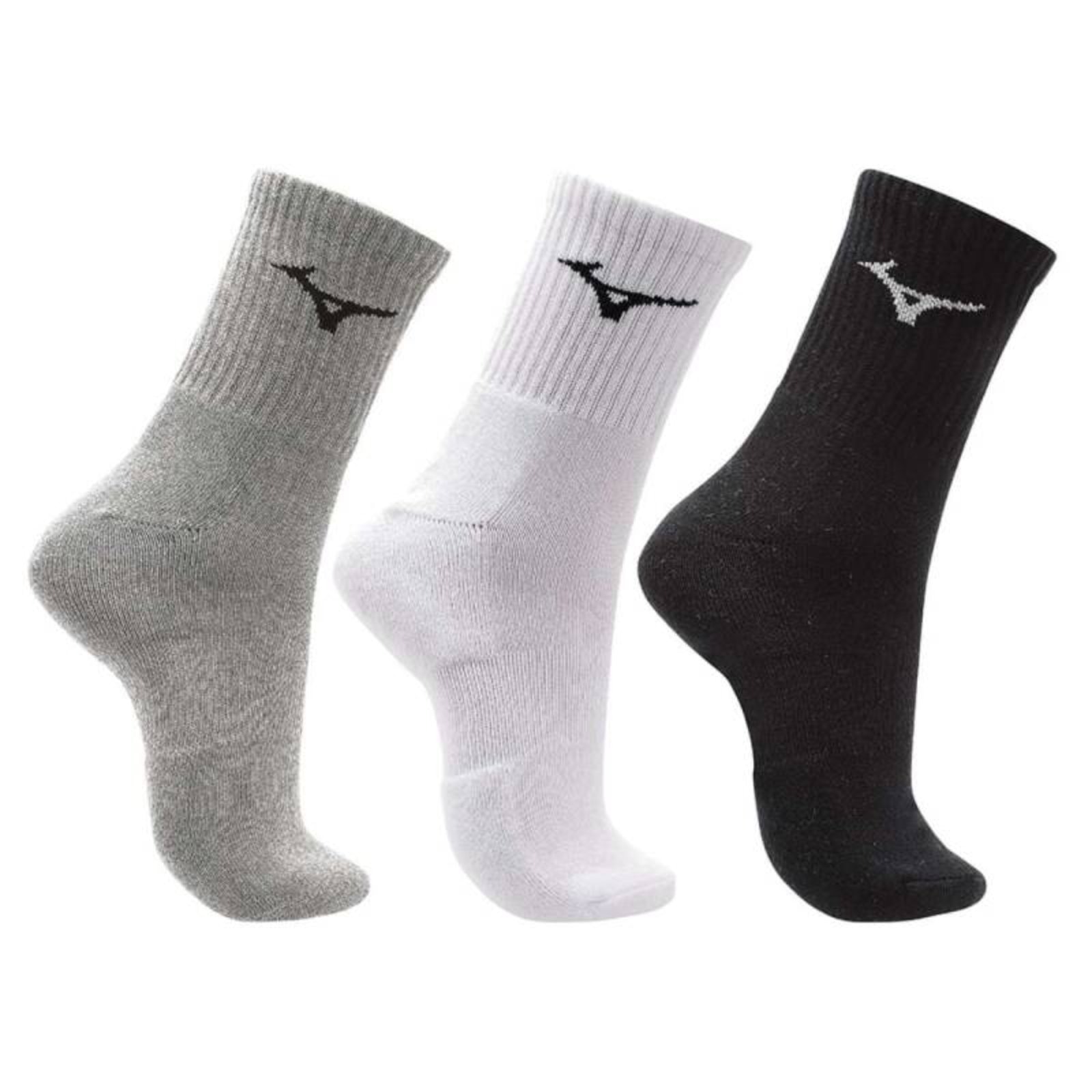 Imagem principal Meia Mizuno Cano Médio Prime Kit 3 pares - Feminina Mizuno cinza