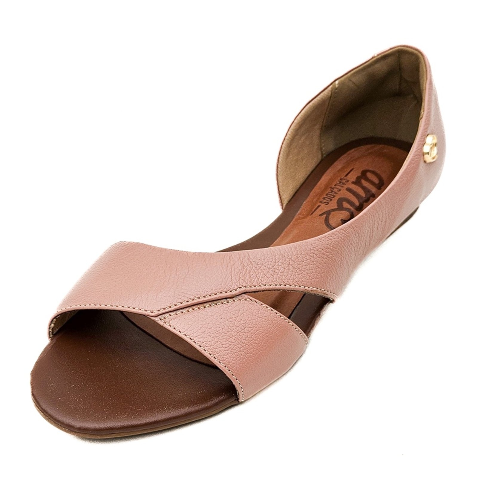 Imagem principal Sandália Rasteira em Couro Amo Calçados Moema Antigo Amo Calçados rosa