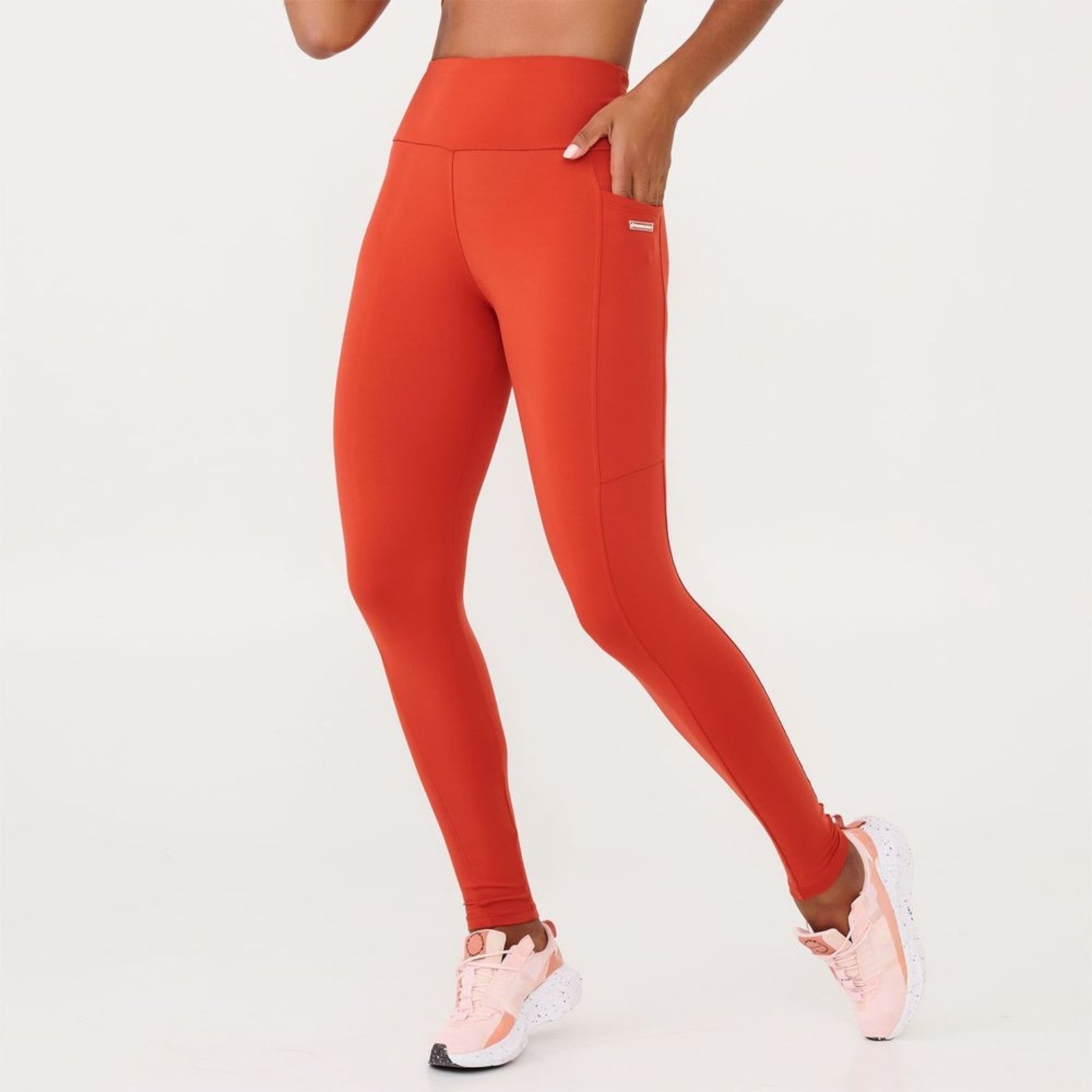 Imagem principal Legging Essential Terracota Van Gogh Poliamida Com Bolso Donna Carioca caramelo