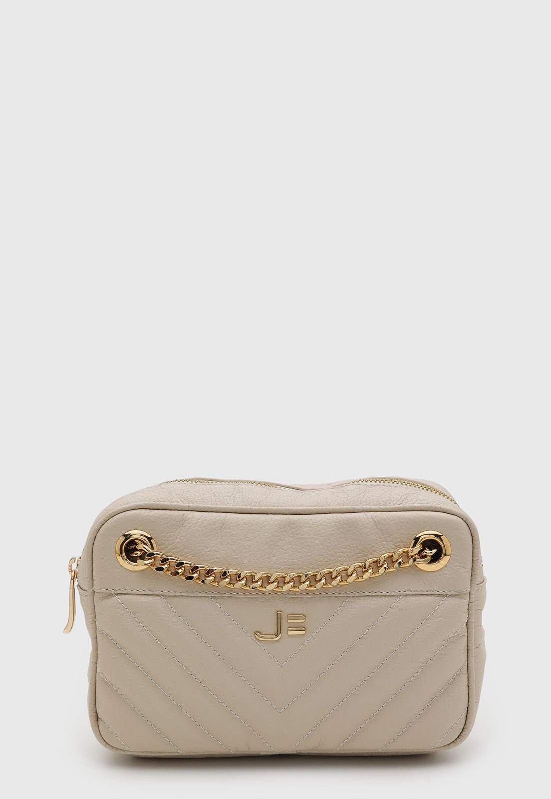 Imagem principal Bolsa Feminina Jorge Bischoff Média Corrente Dourada Jorge Bischoff bege