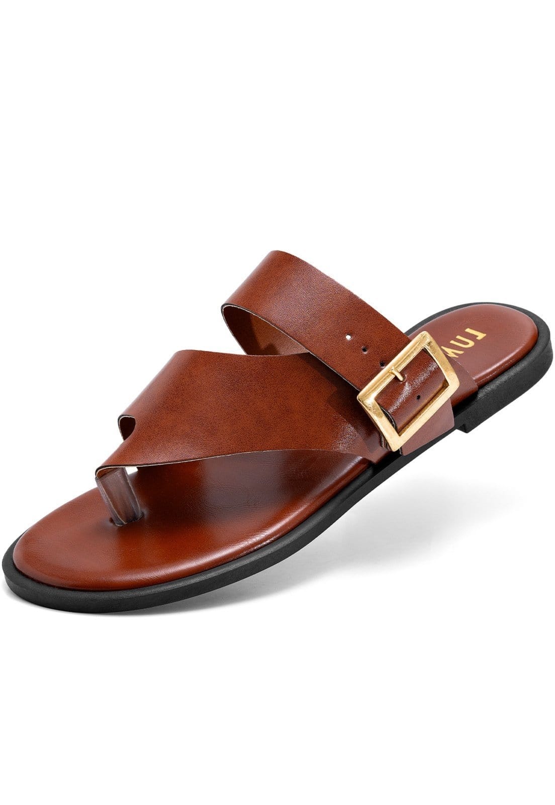 Sandália Rasteira Feminina Lumiss Chinelo Confortável Fivela Bico Redondo