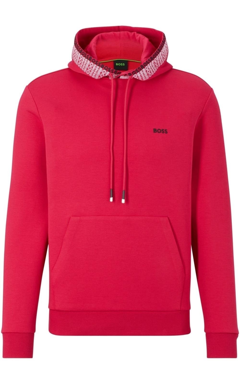 Imagem principal Moletom Com Capuz Com Caimento Regular E Cordão De Dois Tons Boss vermelho