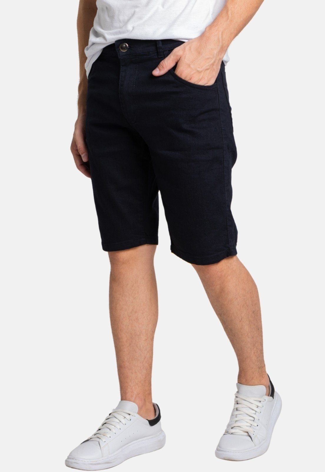 Imagem principal Bermuda Jeans Preta Básica Masculina BOEN JEANS preto