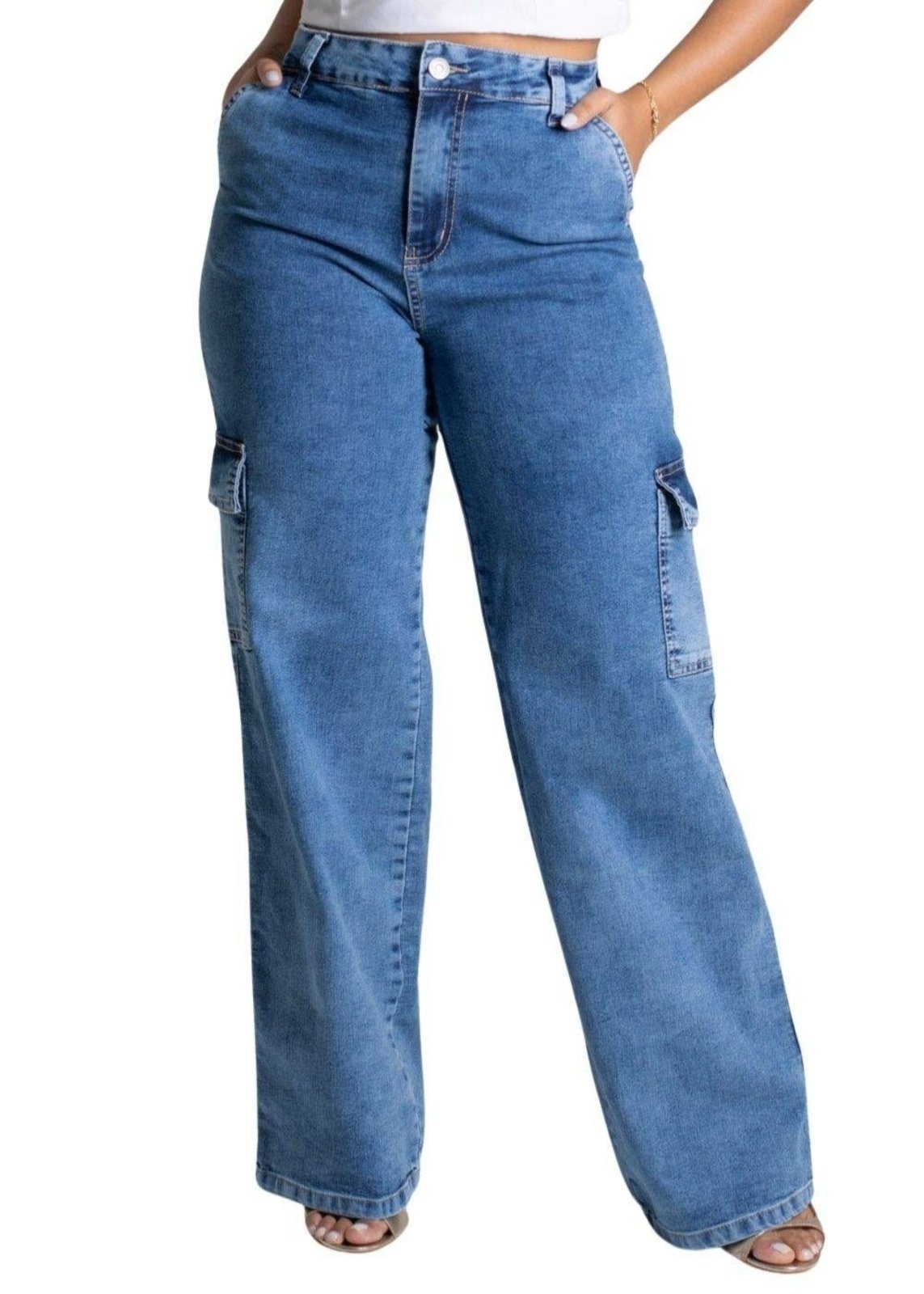 Imagem principal Calça Jeans Sawary Wide Leg - 277869 Sawary azul