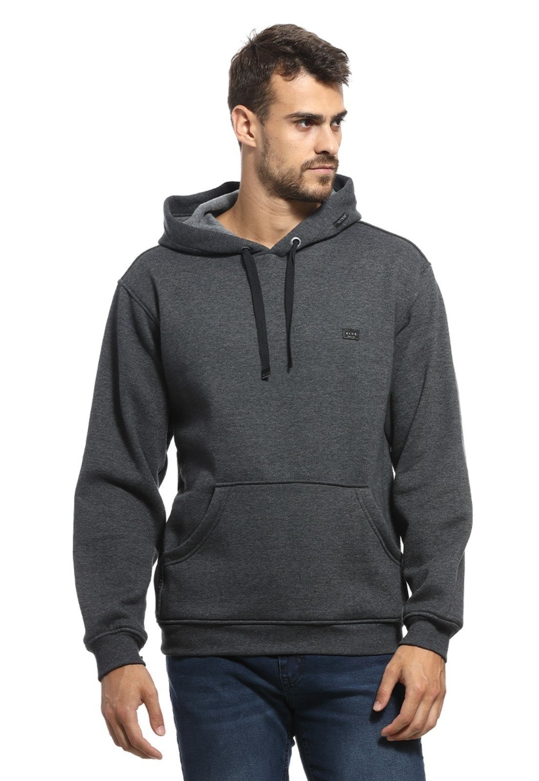 Imagem principal Blusa Moletom Capuz Fechado Masculino VLCS VLCS VIOLAÇÕES cinza