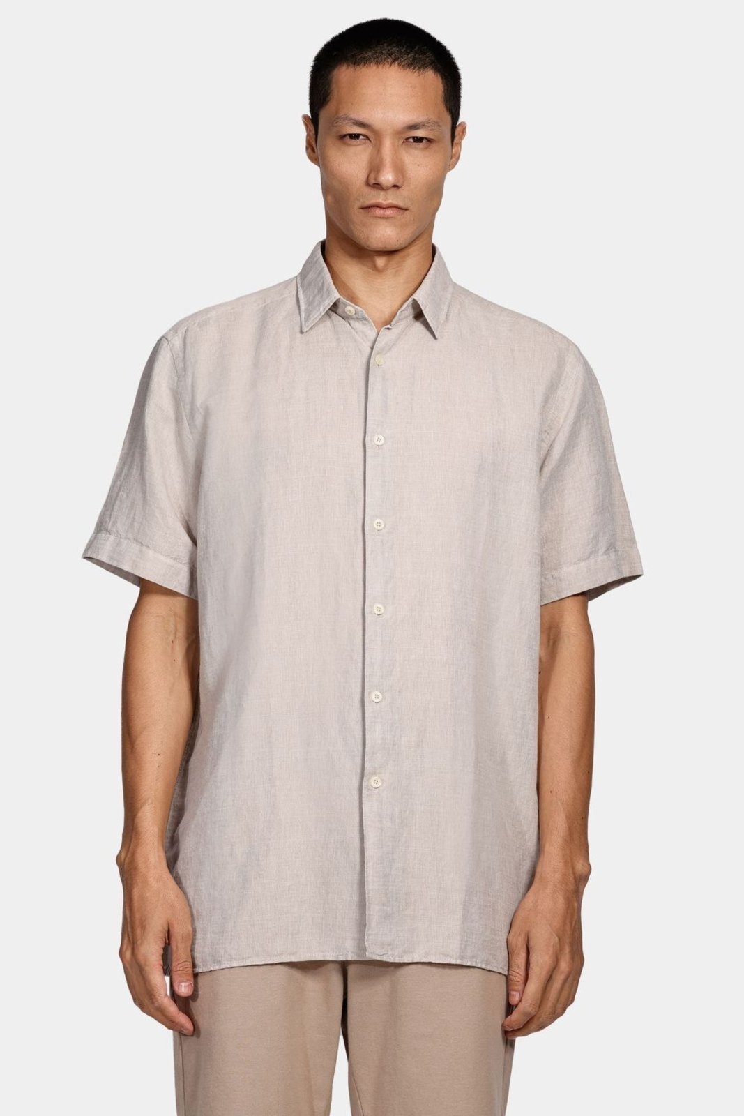 Imagem principal Camisa Aramis Manga Curta Regular Linho Martinelli Caqui Aramis bege caqui