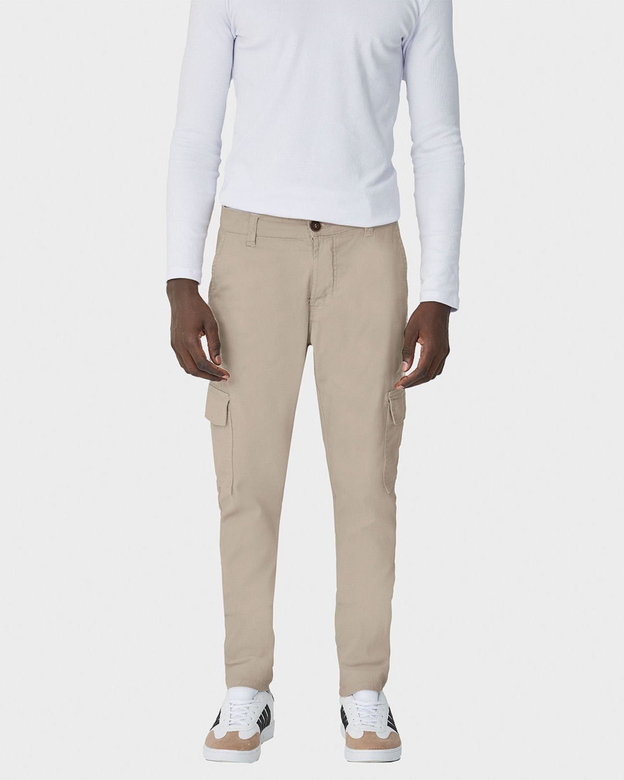 Imagem principal Calça Masculina Chino Cargo Em Sarja Com Elastano Malwee cinza