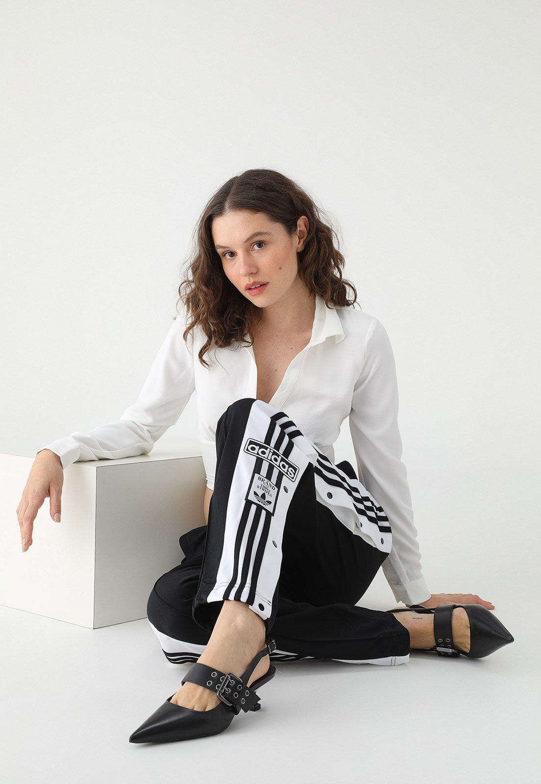 Imagem principal Calça adidas Originals Reta Adibreak Preta adidas Originals preto